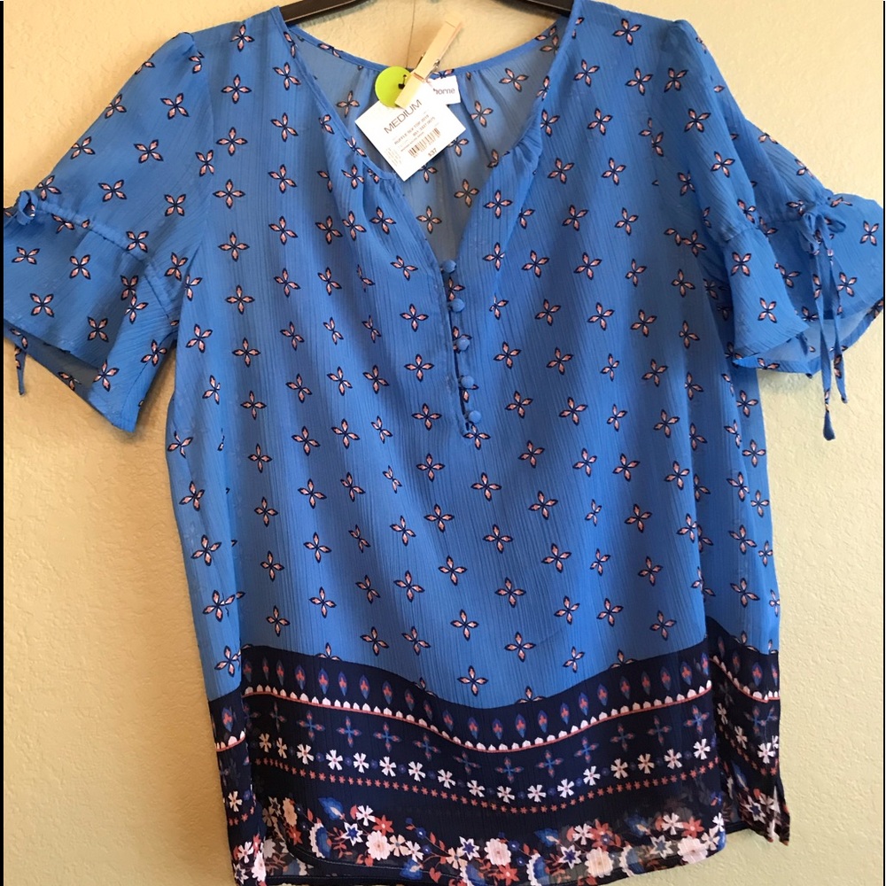 Liz Claiborne Short Sleeve Blouse with Camisole Women’s Medium NWT